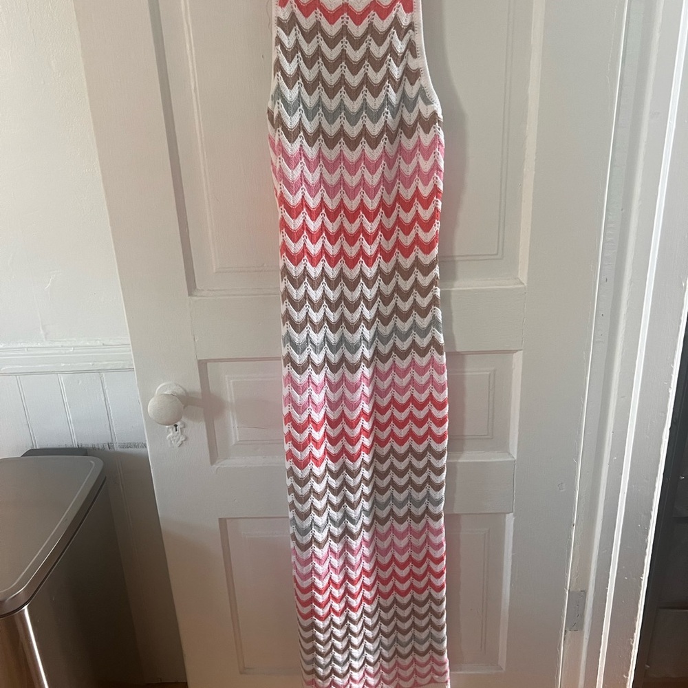 Chevron Patterned Maxi Dress